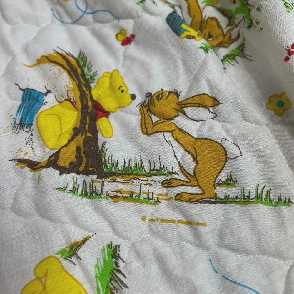 Winnie The Pooh Quilted Baby Blanket Sears Collection‎ Disney Vintage 33x43